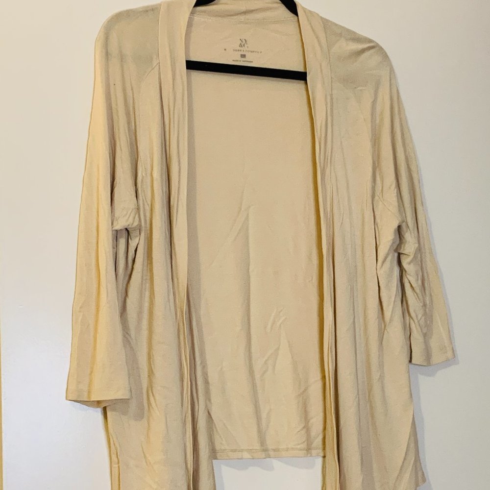 XL Tan Colored Open Front Cardigan